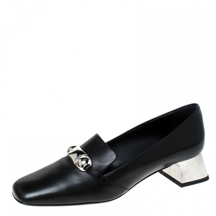 Pre Owned Burberry Black Leather Amika Embellished Pumps Size 40
