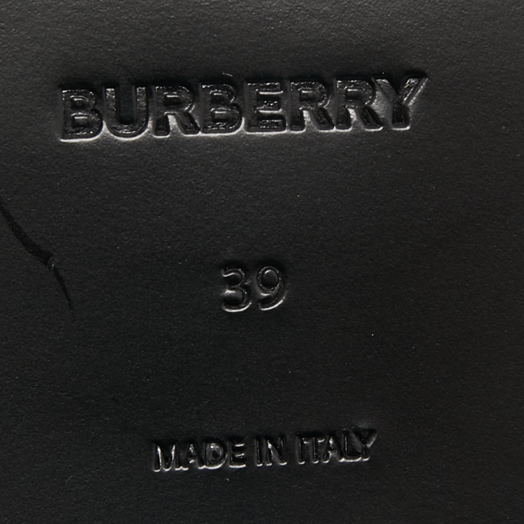 Pre Owned Burberry Black Leather Lace Up Derby Size 39