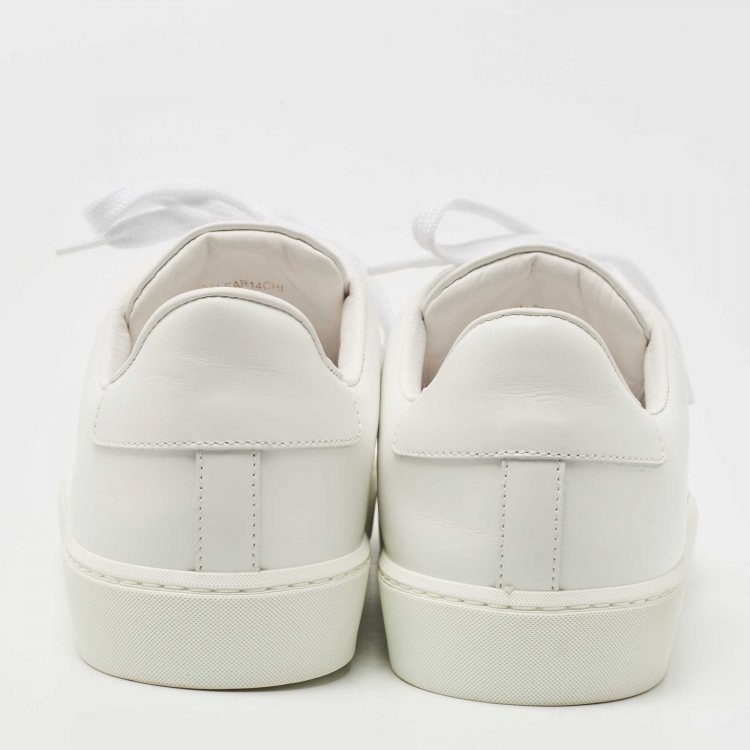 Pre Owned Burberry White Leather Lace Up Sneakers Size 39