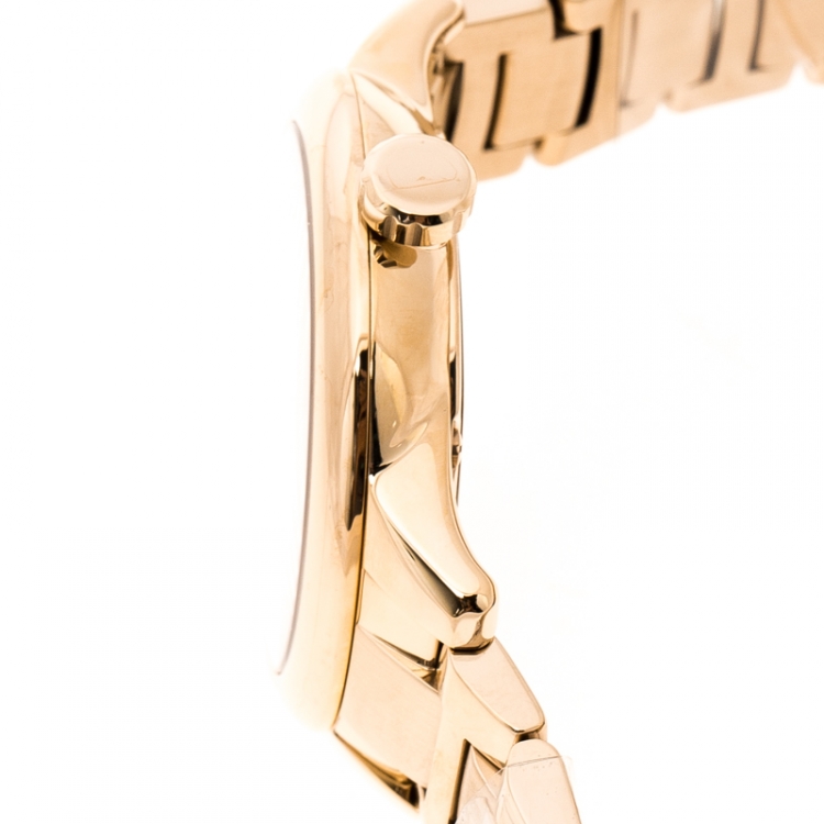 Pre Owned Burberry Gold Plated Stainless Steel Classic BU10109 Women's Wristwatch 32 mm