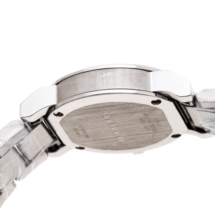 Pre Owned Burberry Silver Stainless Steel BU9229 Women's Wristwatch 26MM