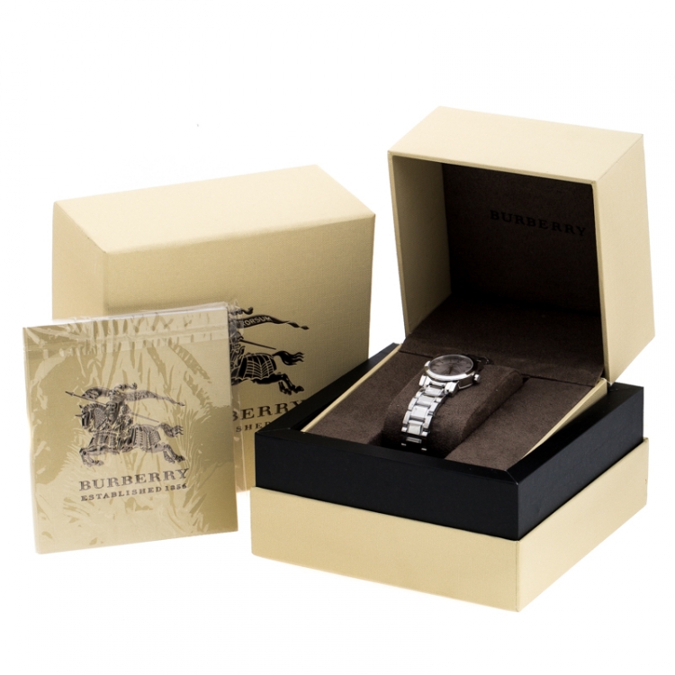 Pre Owned Burberry Silver Stainless Steel BU9229 Women's Wristwatch 26MM