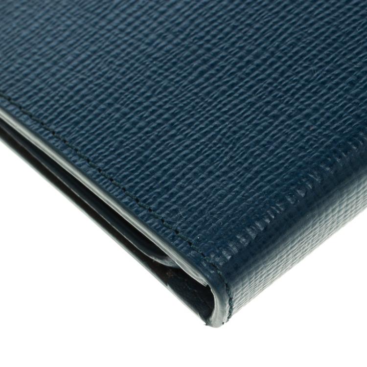 Pre Owned غطاء آيفون 7 بربري جلد أزرق مخضر مطوي