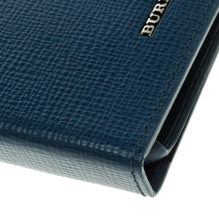 Pre Owned غطاء آيفون 7 بربري جلد أزرق مخضر مطوي