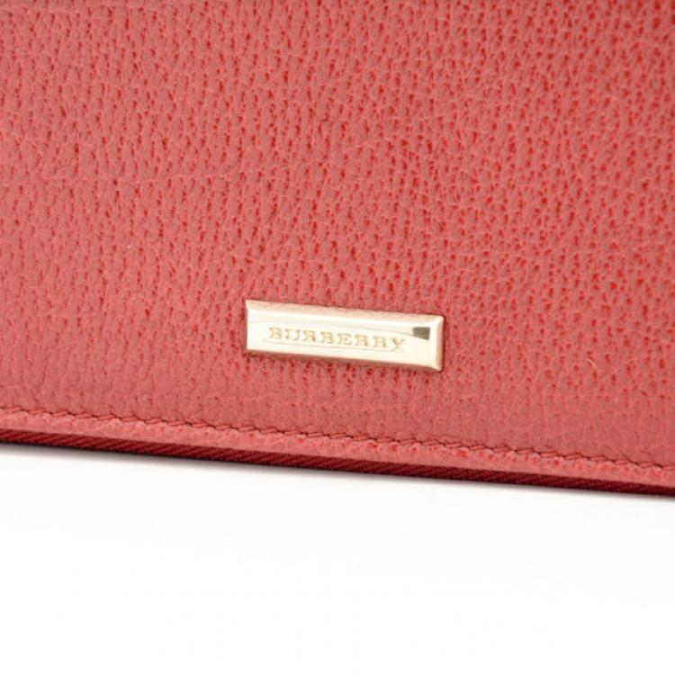Pre Owned Burberry London Red Leather iPad Case