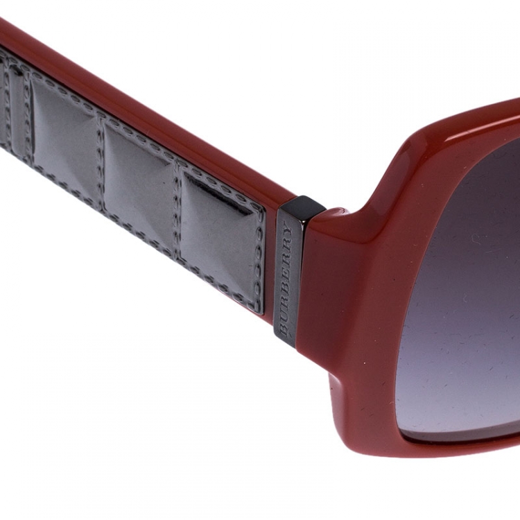 مملوكة مسبقًا Burberry Orange Brown B4105 Square Sunglasses