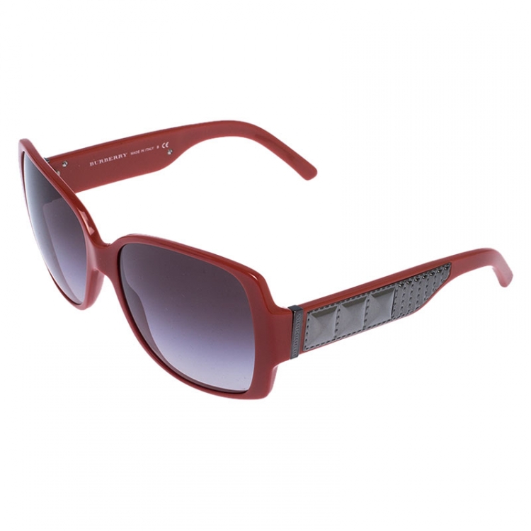 مملوكة مسبقًا Burberry Orange Brown B4105 Square Sunglasses