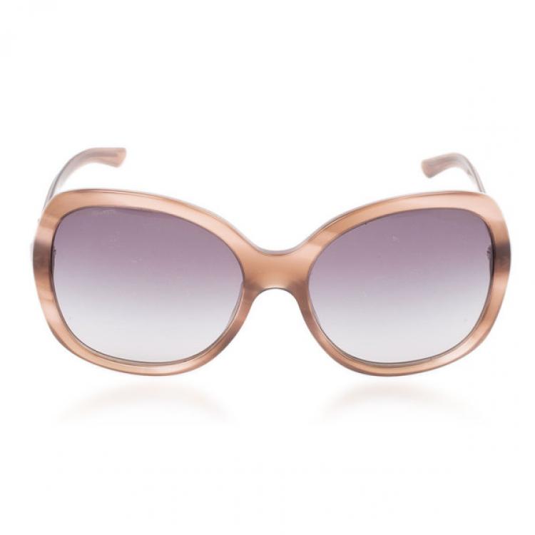 Pre Owned Burberry Brown 4077 Square Woman Sunglasses