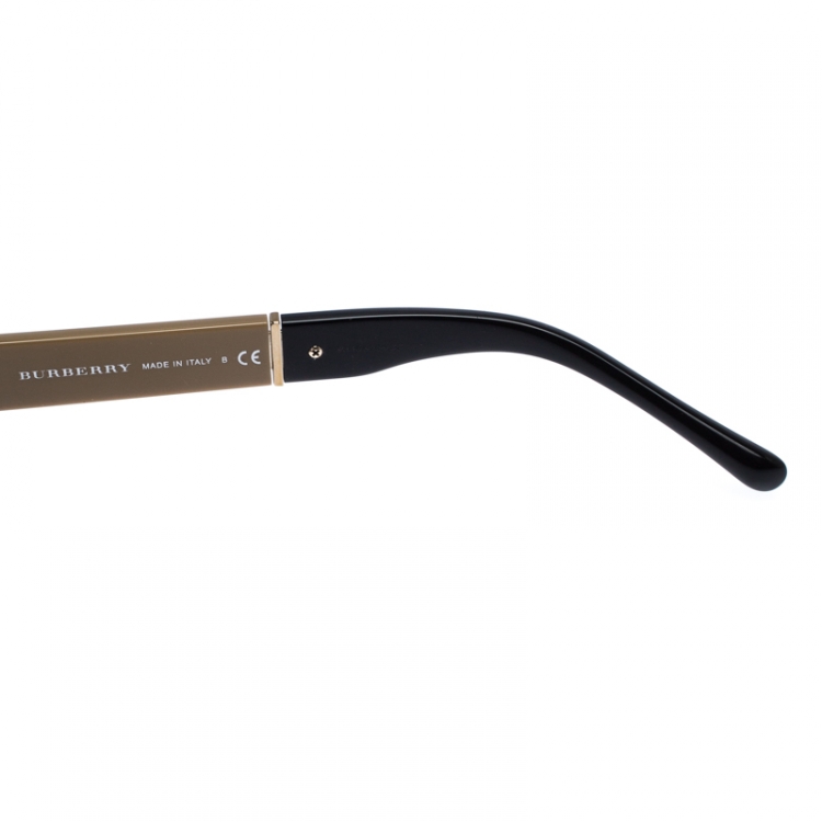 Pre Owned Burberry Novacheck and Black/ Grey Gradient B4160 Square Sunglasses