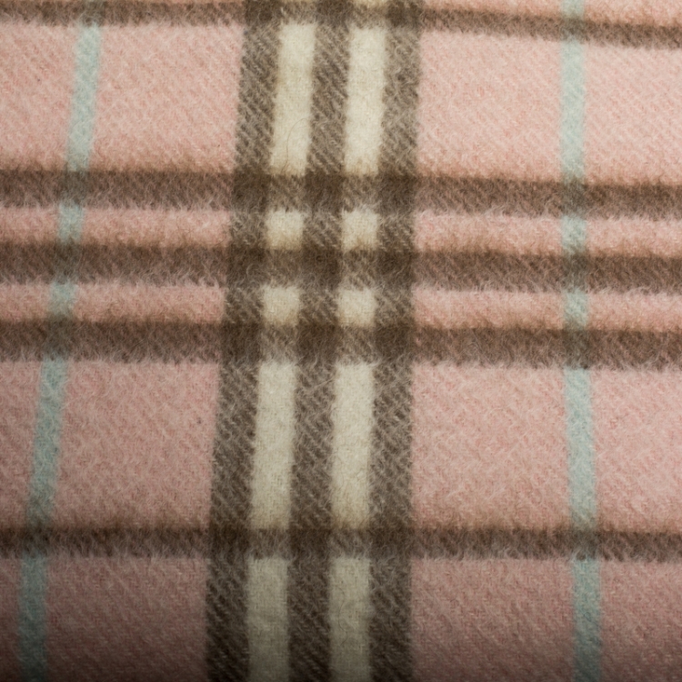 Pre Owned Burberry Pale Pink Nova Check Cashmere Scarf