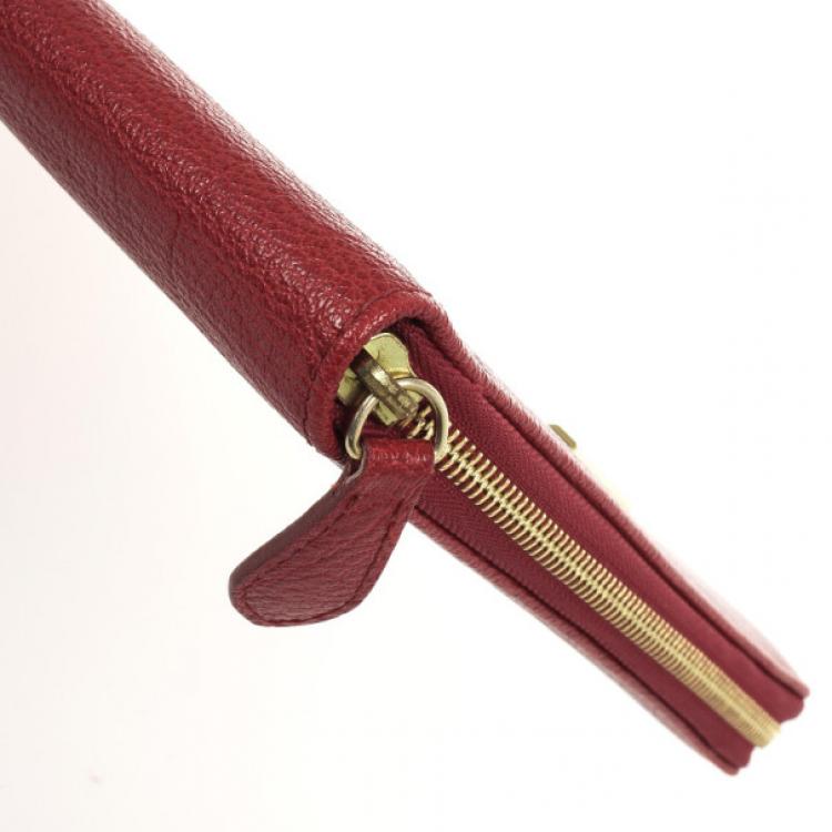 Pre Owned Burberry London Red Leather iPad Case