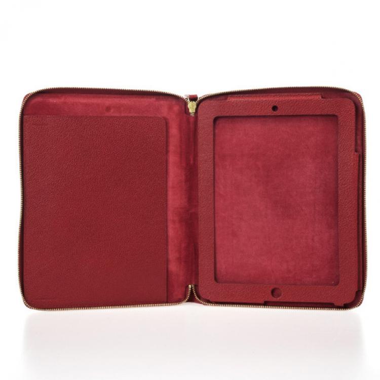 Pre Owned Burberry London Red Leather iPad Case