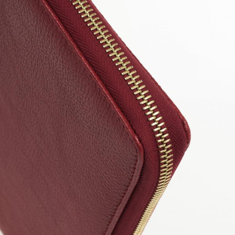 Pre Owned Burberry London Red Leather iPad Case