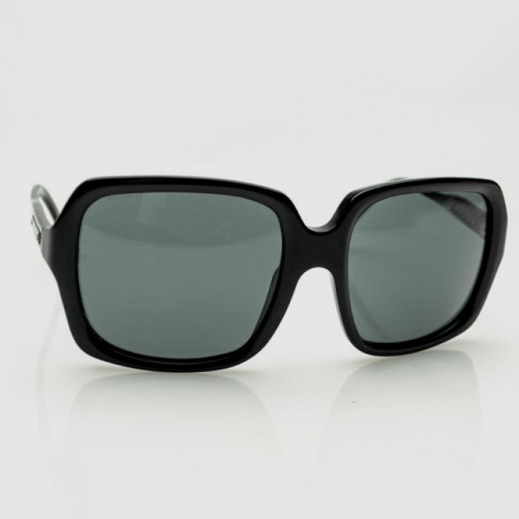 Pre Owned Burberry Large Black Square Women Sunglasses