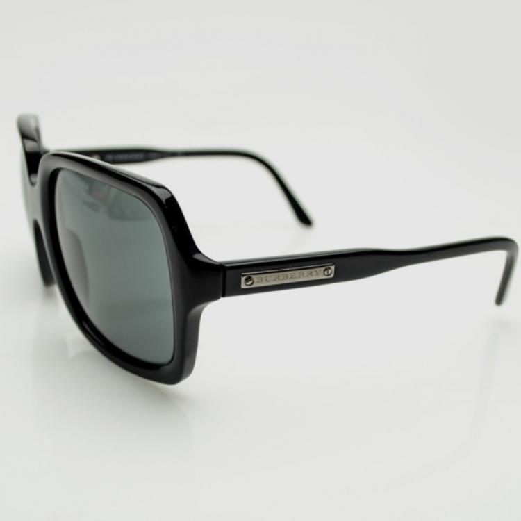 Pre Owned Burberry Large Black Square Women Sunglasses
