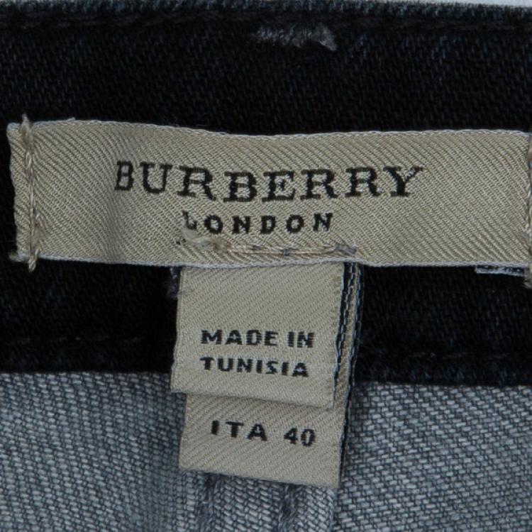 Pre Owned Burberry Skinny Fit Grey Jeans S