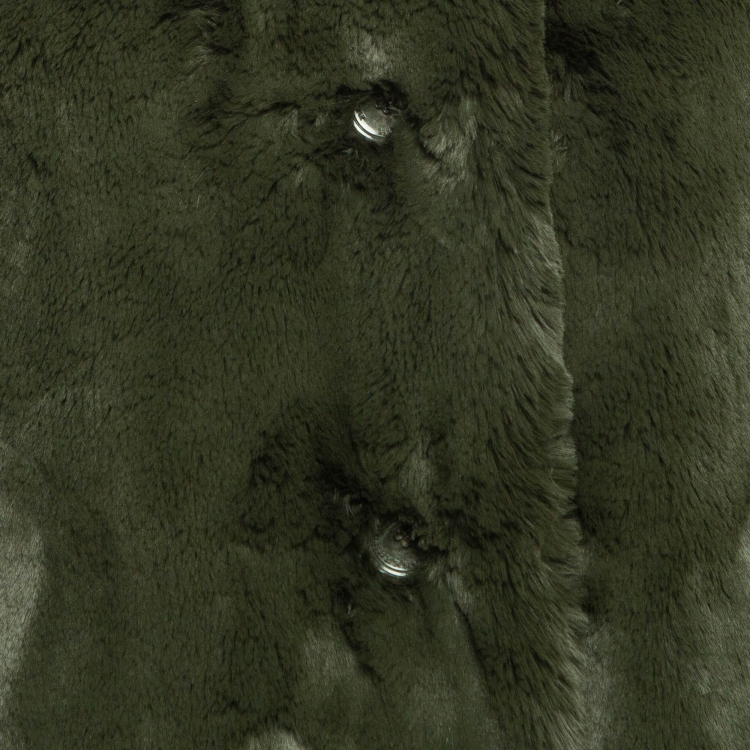 مملوكة مسبقًا Burberry Green Faux Fur Single Breasted Coat S