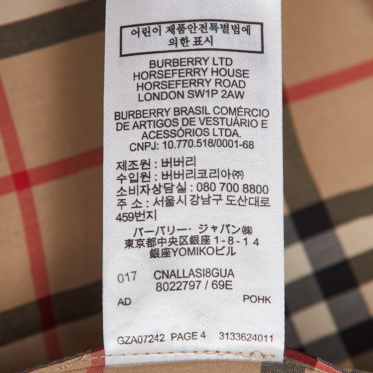 Pre Owned Burberry Beige Nova Check Cotton Shirt M