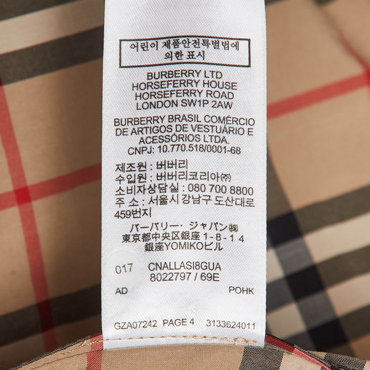 Pre Owned Burberry Beige Nova Check Cotton Shirt M