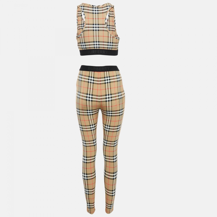 Burberry crop top and leggings hotsell