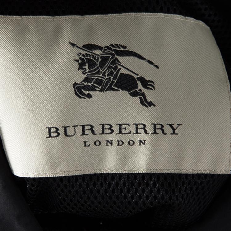Pre Owned Burberry London Black Zip Front Short Sleeve Trench Bolero Jacket S