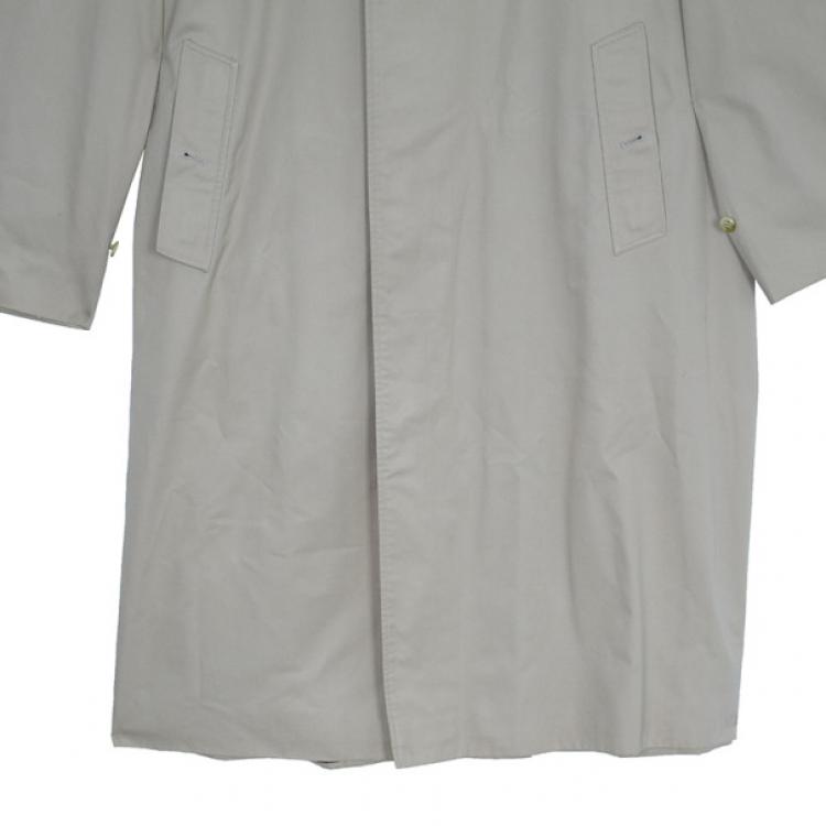 Pre Owned Burberry Taupe Men's Cotton Trench Coat XXXL