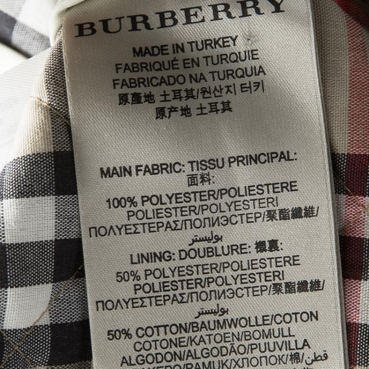 ممل�وكة مسبقًا Burberry Brit Pale Yellow Diamond Quilted Button Front Jacket XL