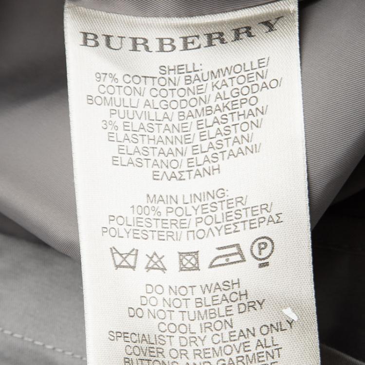 Pre Owned Burberry Brit Grey Cotton Short Sleeve Tunic M