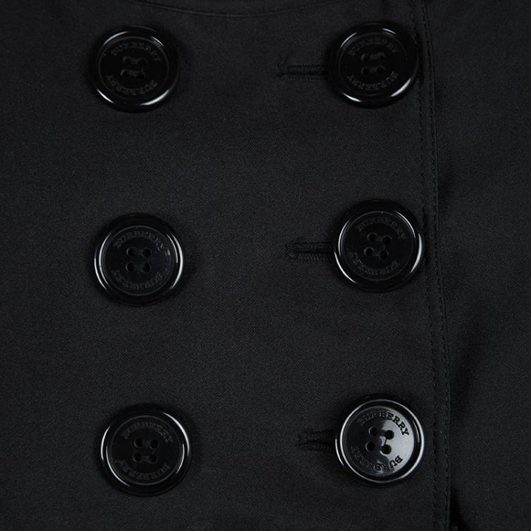 Pre Owned Burberry London Black Short Sleeve Trench Dress M