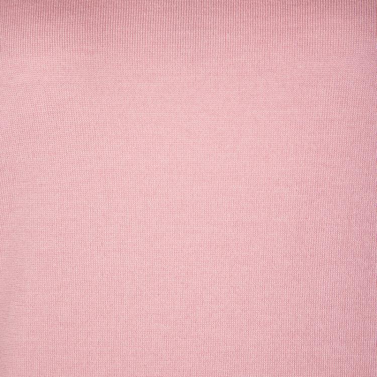 Pre Owned Burberry Brit Pink Merino Wool Elbow Patch Detail Sweater S