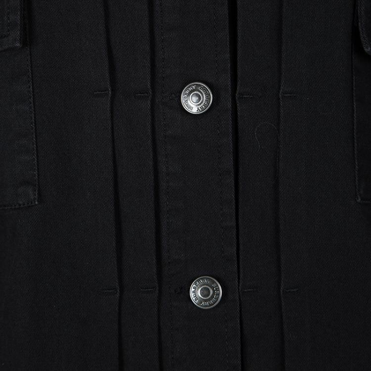 Pre Owned Burberry London Black Button Front Denim Jacket L