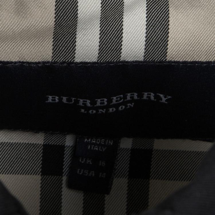 Pre Owned Burberry London Black Button Front Denim Jacket L