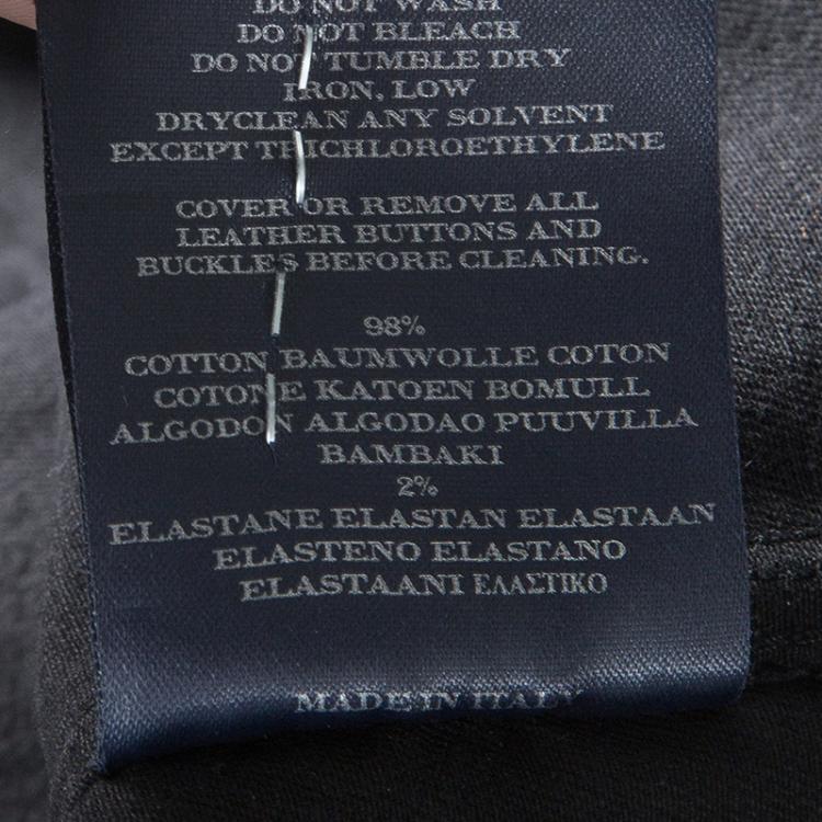 Pre Owned Burberry London Black Button Front Denim Jacket L
