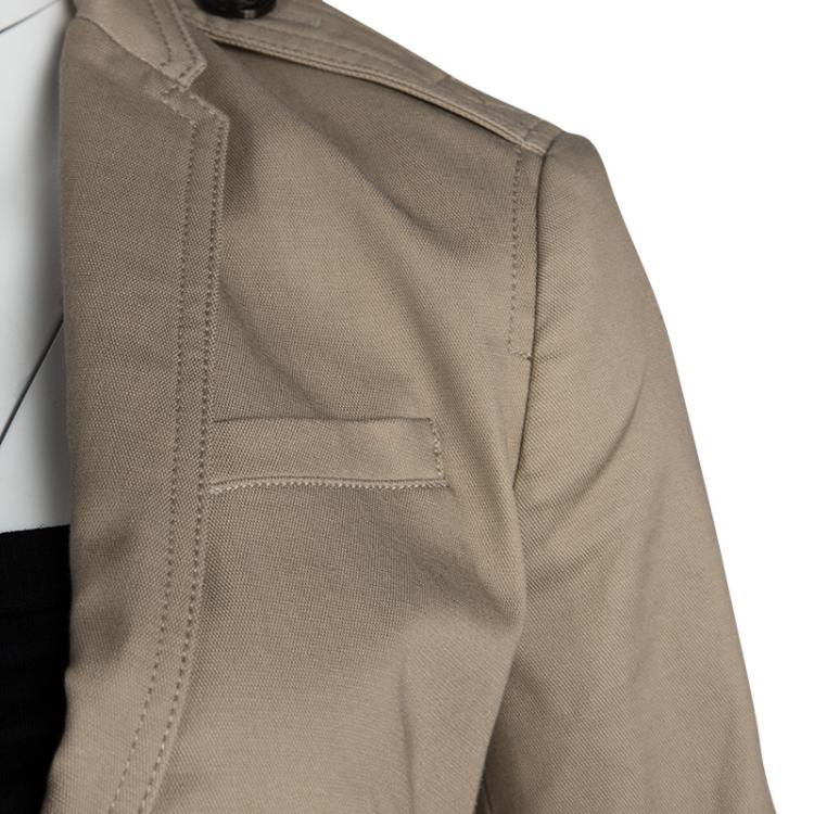 Pre Owned Burberry Brit Khaki Bethersden Honey Jacket XS