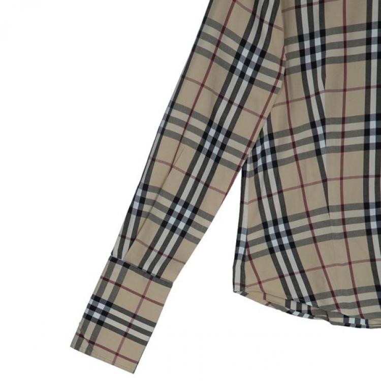 Pre Owned Burberry Cotton Check Shirt M