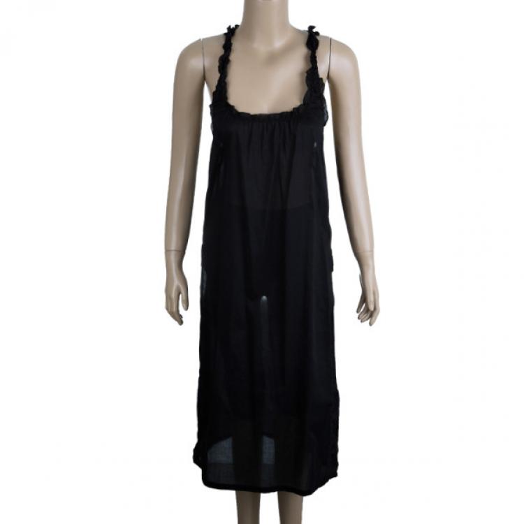 Pre Owned Burberry Black Short Dress M
