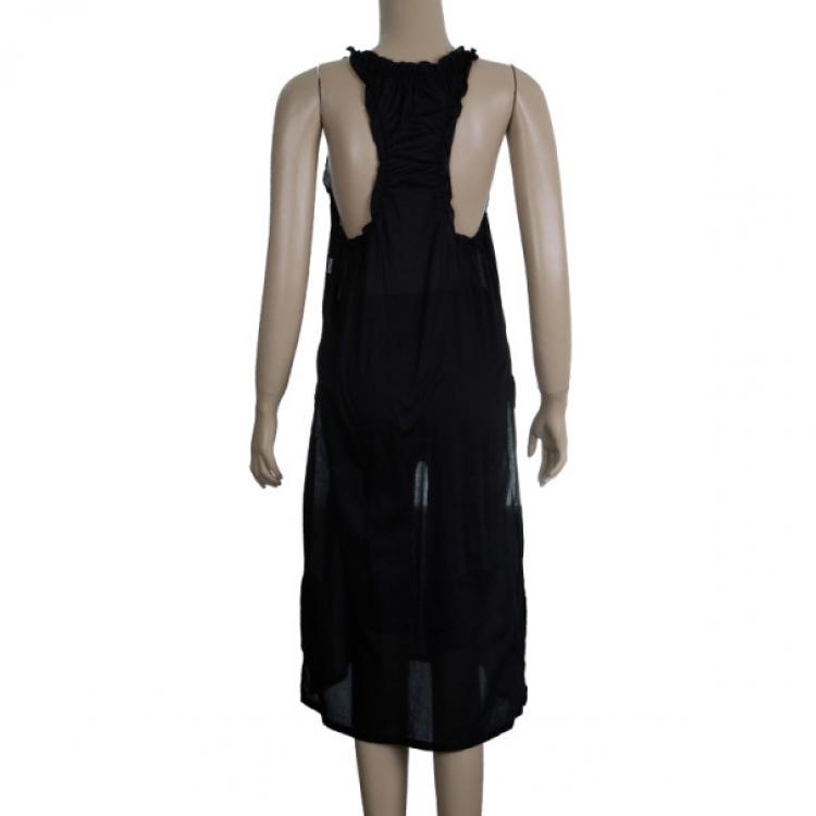 Pre Owned Burberry Black Short Dress M