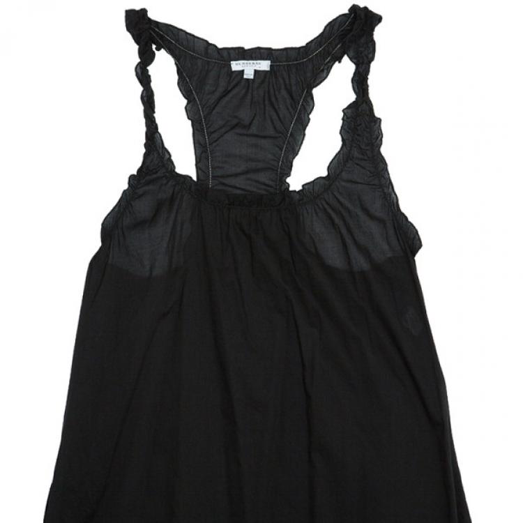 Pre Owned Burberry Black Short Dress M