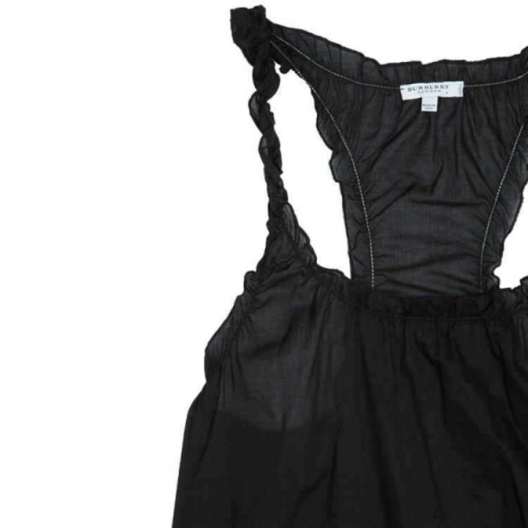 Pre Owned Burberry Black Short Dress M