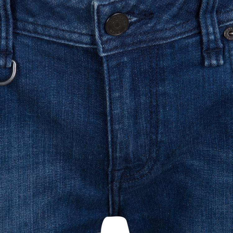 Pre Owned Burberry brit Indigo Dark Wash Faded Effect Denim Westbourne Skinny Jeans M