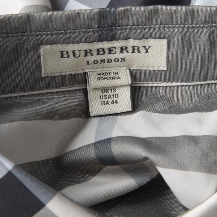 مملوكة مسبقًا Burberry London Checked Long Sleeve Button Front Shirt M
