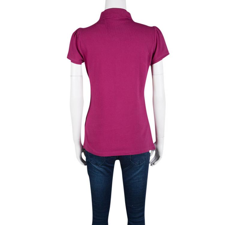 مملوكة مسبقًا Burberry Brit Pink Cotton Short Sleeve Polo T-Shirt M