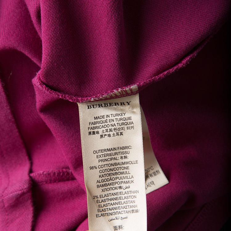 مملوكة مسبقًا Burberry Brit Pink Cotton Short Sleeve Polo T-Shirt M