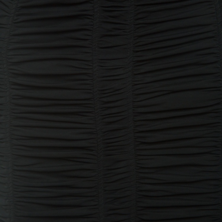مملوكة مسبقًا Burberry London Black Ruched Midi Skirt S