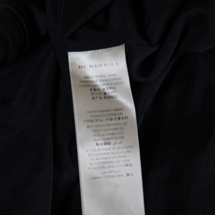 مملوكة مسبقًا Burberry London Black Ruched Midi Skirt S