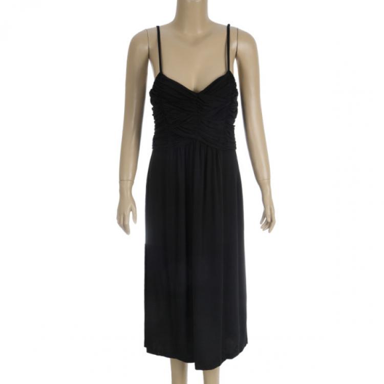 Pre Owned Burberry Brit Gathered Dress M