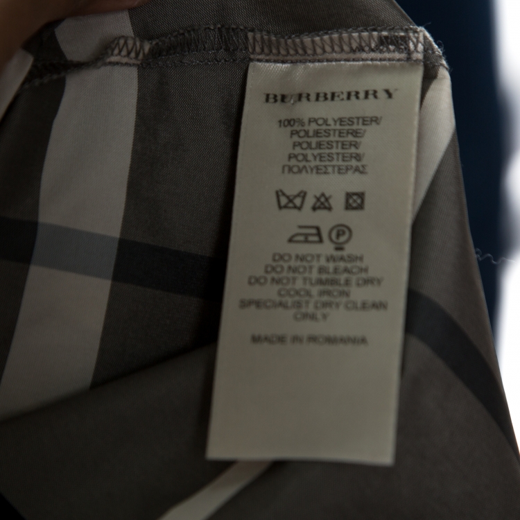 مملوكة مسبقًا Burberry London Checked Long Sleeve Button Front Shirt L