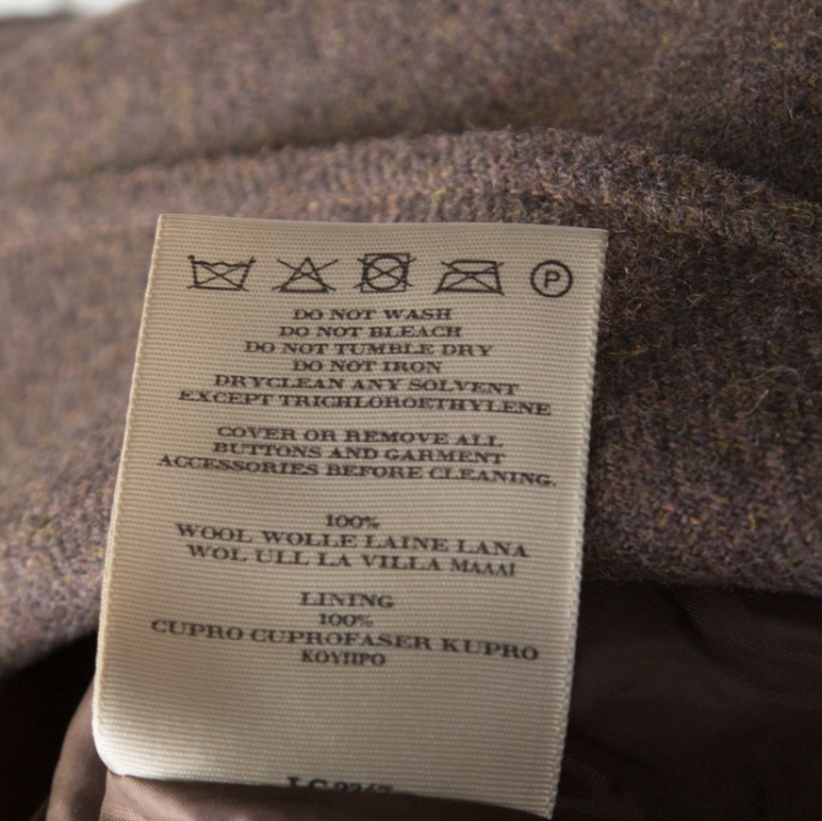 Pre Owned Burberry London Brown Wool One Button Blazer S