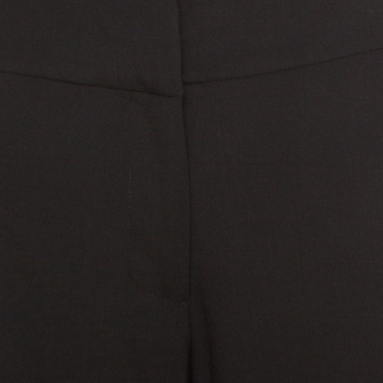 Pre Owned Burberry London Black Cotton Wide Leg Trousers S