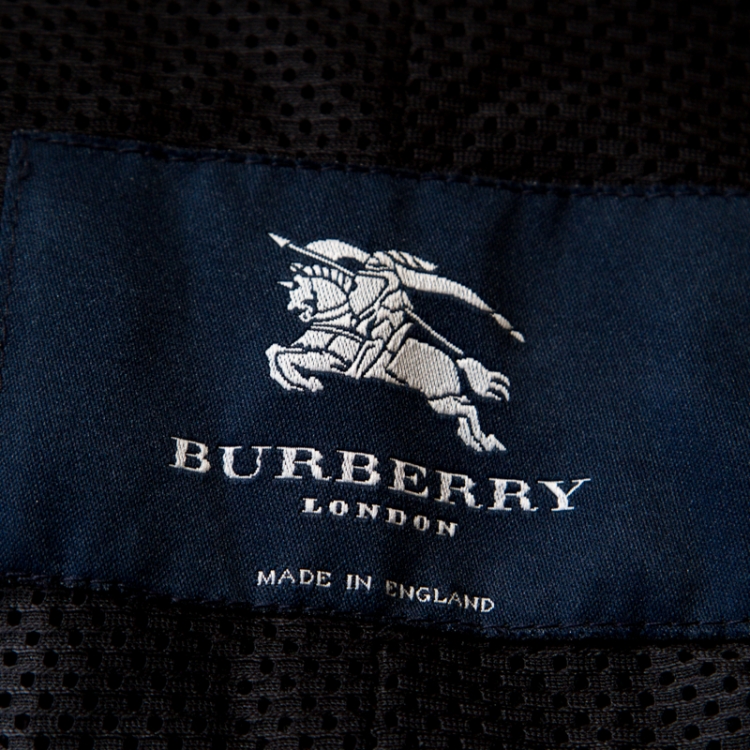 Pre Owned Burberry London Black Wool Double Breasted Overcoat M